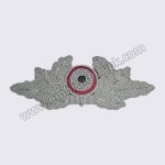 White Bullion Cap Badge